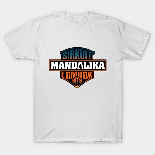 Sirkuit Mandalika Lombok NTB Badge on Gradient Color T-Shirt by G-Design